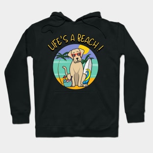 Funny Big Dog is chilling on the beach Hoodie